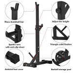 Adjustable Squat and Barbell Rack for Home Gym