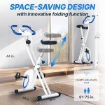 Ultrasport Folding Exercise Bike with Silent Operation