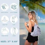 Turkish Cotton Beach Towel & Backpack Combo