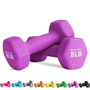 Balelinko 8LB Purple Free Weights Set