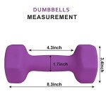 Balelinko 8LB Purple Free Weights Set