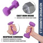 Balelinko 8LB Purple Free Weights Set