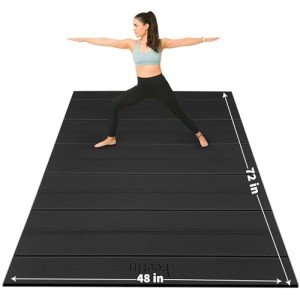 Extra Thick Foldable Yoga Mat for Home & Travel