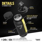 Stainless Steel Insulated Water Bottle 1L - Black
