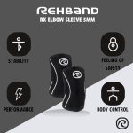 Rehband 5mm Neoprene Compression Elbow Sleeve - Large