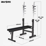 GORILLA SPORTS® Adjustable Weight Bench with Dip Station