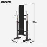 GORILLA SPORTS® Adjustable Weight Bench with Dip Station