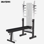 GORILLA SPORTS® Adjustable Weight Bench with Dip Station