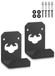 Wall-Mounted Weight Bench Hanger with Rubber Mat