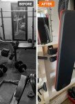 Wall-Mounted Weight Bench Hanger with Rubber Mat