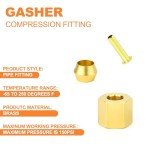 60PCS Brass Compression Fitting Kit for Home Gym