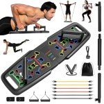 KUYOU Portable Home Gym with Resistance Bands & Bar