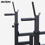 GORILLA SPORTS® Adjustable Squat Rack with Dip Handles