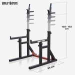 GORILLA SPORTS® Adjustable Squat Rack with Dip Handles