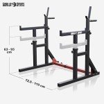 GORILLA SPORTS® Adjustable Squat Rack with Dip Handles