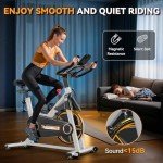 RIKSION Magnetic Spin Bike for Home Gym