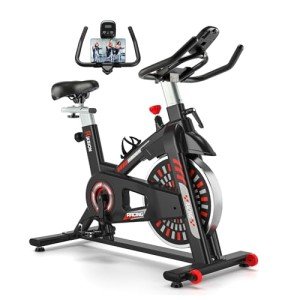 RIKSION Indoor Exercise Spin Bike with Tablet Stand