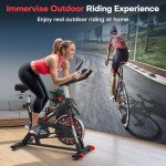 RIKSION Indoor Exercise Spin Bike with Tablet Stand