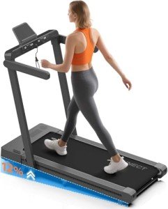VANNECT Folding Treadmill with App & Heart Rate