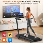 VANNECT Folding Treadmill with App & Heart Rate