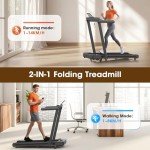 VANNECT Folding Treadmill with App & Heart Rate