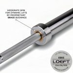LOEFT 7ft Olympic Barbell - 44 lbs, 1500 lbs Capacity
