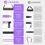 Qicool Pilates Bar with Resistance Bands - Purple