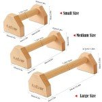 AnExer Wooden Parallettes Bars for Home Workouts