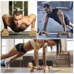 AnExer Wooden Parallettes Bars for Home Workouts