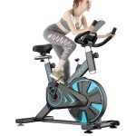LYMCY Quiet Indoor Exercise Bike with Tablet Holder