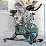 LYMCY Quiet Indoor Exercise Bike with Tablet Holder