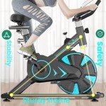 LYMCY Quiet Indoor Exercise Bike with Tablet Holder