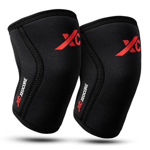 XEOCORE 7mm Knee Sleeves for Weightlifting and Squats