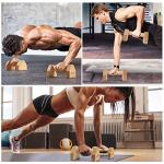 AnExer Solid Wood Push Up Stands with Grip