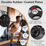 Amonax Olympic Weight Plates Set with Rubber Coating