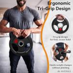 Amonax Olympic Weight Plates Set with Rubber Coating