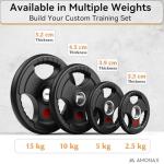 Amonax Olympic Weight Plates Set with Rubber Coating