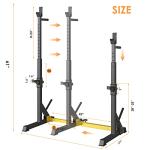 Arlopu Adjustable Multi-Function Squat and Dumbbell Rack