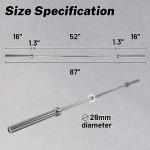 7ft Olympic Barbell for Weightlifting and Strength Training