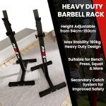 K-Sport Adjustable Barbell Squat Rack & Bench