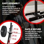 K-Sport Adjustable Barbell Squat Rack & Bench