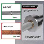 7ft Olympic Barbell for Weightlifting and Strength Training