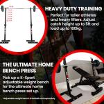 K-Sport Adjustable Barbell Squat Rack & Bench