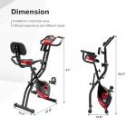 Folding Exercise Bike with 10-Level Magnetic Resistance