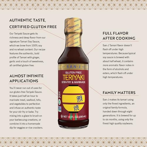 San-J Gluten-Free Teriyaki Sauce, 2 Pack