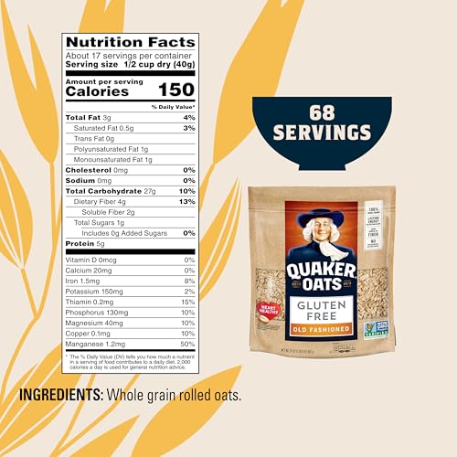 Gluten-Free Oats, Resealable 24oz Bags (4-Pack)