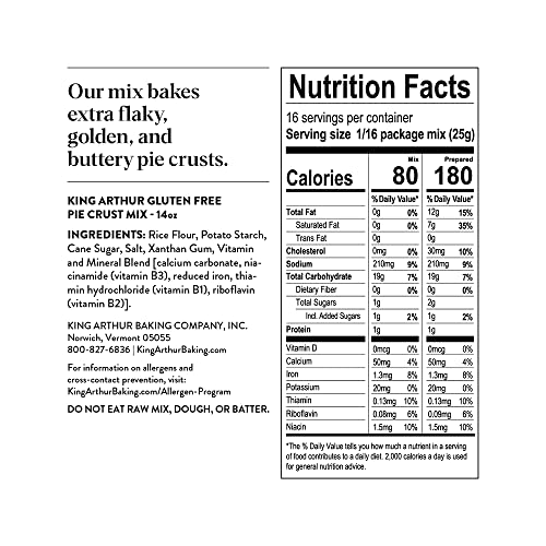 King Arthur Gluten-Free Pie Crust Mix, 14 oz