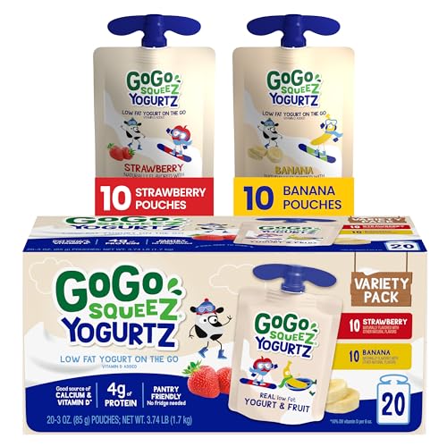 GoGo Squeez Yogurt Strawberry Banana Pack - 20 Pouches