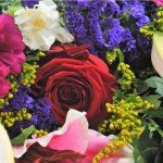 Mixed Fresh Flower Bouquet with Red Naomi Rose