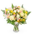 Rose and Freesia Fresh Floral Arrangement for Any Occasion
